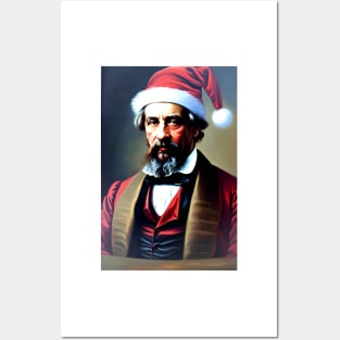 Santa Charles Dickens (Celebrity Christmas) Posters and Art